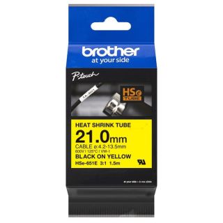 HSE651E - ruban de marquage de marque Brother - noir, jaune