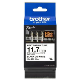 HSE231 - gaines thermorétractable de marque Brother - noire, blanche
