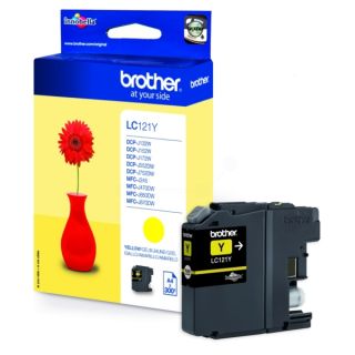 LC121Y - cartouche de marque Brother - jaune