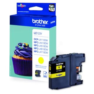 LC123Y - cartouche de marque Brother - jaune
