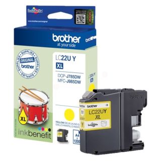 LC22UY - cartouche de marque Brother - jaune