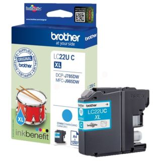 LC22UCBP - cartouche de marque Brother - cyan