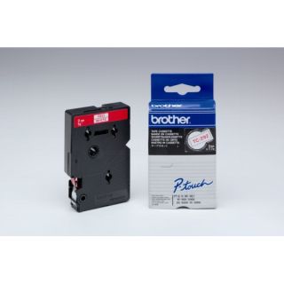 TC292 - ruban cassette de marque Brother - rouge, blanc