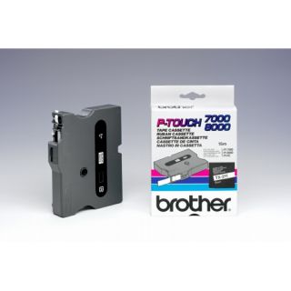 TX211 - ruban cassette de marque Brother - noir, blanc