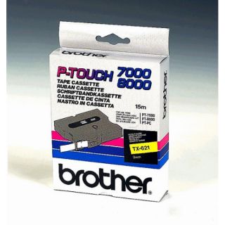 TX621 - ruban cassette de marque Brother - noir, jaune