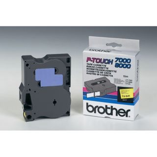 TX641 - ruban cassette de marque Brother - noir, jaune