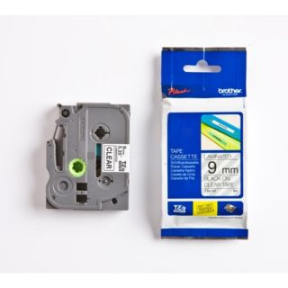 TZE121 - ruban cassette de marque Brother - noir, transparent