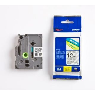 TZE131 - ruban cassette de marque Brother - noir, transparent