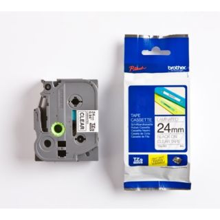 TZE151 - ruban cassette de marque Brother - noir, transparent