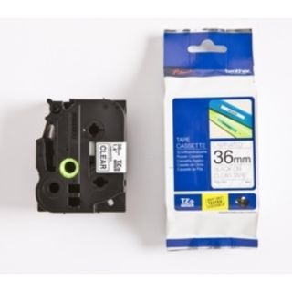 TZE161 - ruban cassette de marque Brother - noir, transparent
