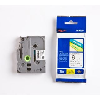 TZE211 - ruban cassette de marque Brother - noir, blanc