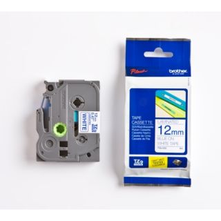 TZE233 - ruban cassette de marque Brother - bleu, blanc