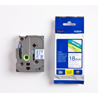 TZE243 - ruban cassette de marque Brother - bleu, blanc
