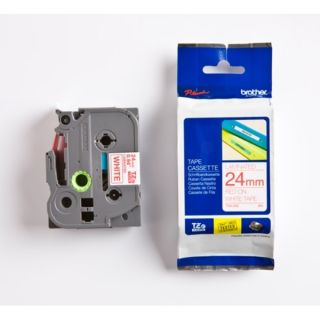 TZE252 - ruban cassette de marque Brother - rouge, blanc