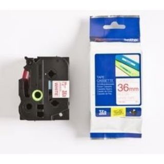TZE262 - ruban cassette de marque Brother - rouge, blanc