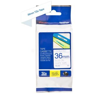 TZE263 - ruban cassette de marque Brother - bleu, blanc