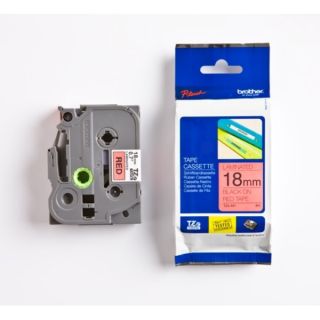 TZE441 - ruban cassette de marque Brother - noir, rouge