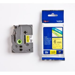 TZE611 - ruban cassette de marque Brother - noir, jaune