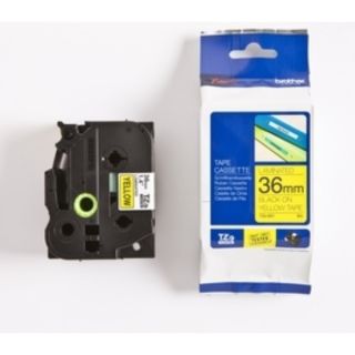 TZE661 - ruban cassette de marque Brother - noir, jaune