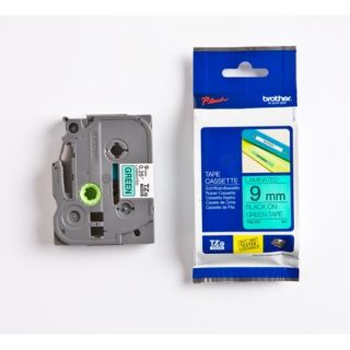 TZE721 - ruban cassette de marque Brother - noir, vert
