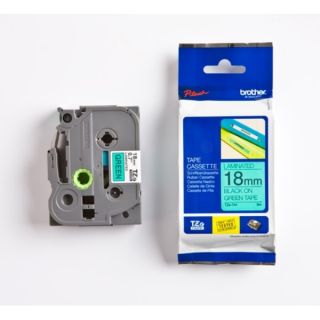 TZE741 - ruban cassette de marque Brother - noir, vert