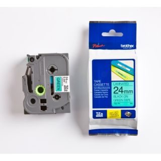 TZE751 - ruban cassette de marque Brother - noir, vert