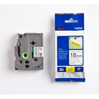 TZES141 - ruban cassette de marque Brother - noir, transparent