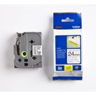 TZES151 - ruban cassette de marque Brother - noir, transparent