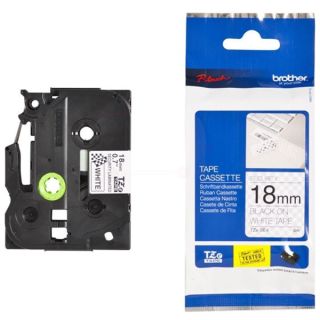 TZESE4 - ruban cassette de marque Brother - noir, blanc