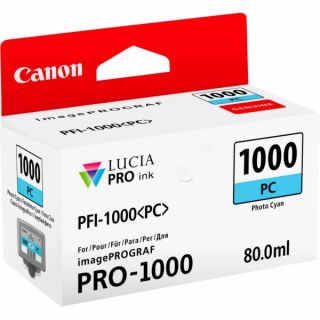0550C001 / PFI-1000 PC - cartouche de marque Canon - cyan photo