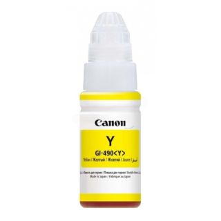 0666C001 / GI-490 Y - bouteille d'encre de marque Canon - jaune