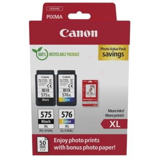 5437C006 / PG-575XL+CL-576XL - cartouches de marque Canon - multipack 2 couleurs : noire, multicouleur