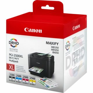 9254B004 / PGI-2500 XLBKCMY - cartouches de marque Canon - multipack 4 couleurs : noire, cyan, magenta, jaune