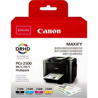 9290B006 / PGI-2500 BKCMY - cartouches de marque Canon - multipack 4 couleurs : noire, cyan, magenta, jaune