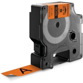 18436 / S0718500 - ruban de marque Dymo - noir, orange