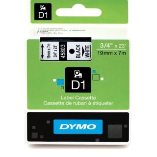 45803 / S0720830 - ruban cassette de marque Dymo - noir, blanc