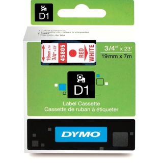45805 / S0720850 - ruban cassette de marque Dymo - rouge, blanc