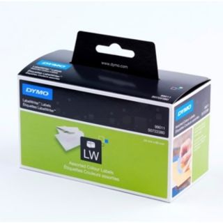 99011 / S0722380 - ruban cassette de marque Dymo - multipack 4 couleurs : jaune, vert, bleu, rose