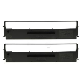 C13S015613 - ruban de marque Epson - noir - pack de 2