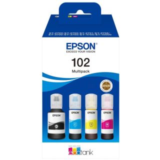 C13T03R640 / 102 - cartouches de marque Epson - multipack 4 couleurs : noire, cyan, magenta, jaune