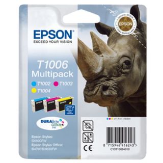 C13T10064010 / T1006 - cartouches de marque Epson - multipack 3 couleurs : cyan, magenta, jaune