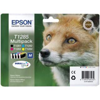 C13T12854022 / T1285 - cartouches de marque Epson - multipack 4 couleurs : noire, cyan, magenta, jaune