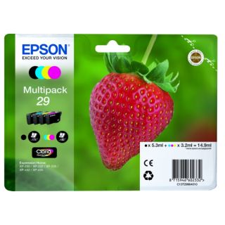 C13T29864022 / 29 - cartouches de marque Epson - multipack 4 couleurs : noire, cyan, magenta, jaune