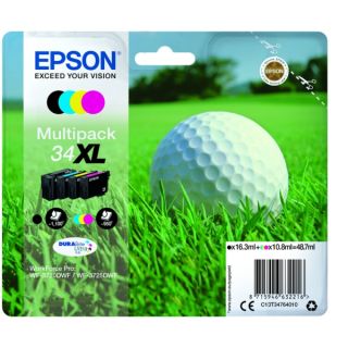 C13T34764010 / 34XL - cartouches de marque Epson - multipack 4 couleurs : noire, cyan, magenta, jaune