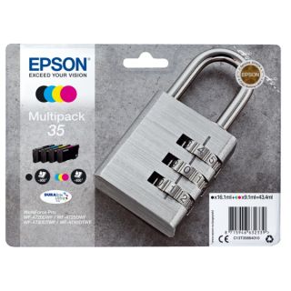 C13T35864010 / 35 - cartouches de marque Epson - multipack 4 couleurs : noire, cyan, magenta, jaune