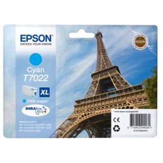 C13T70224010 / T7022 - cartouche de marque Epson - cyan