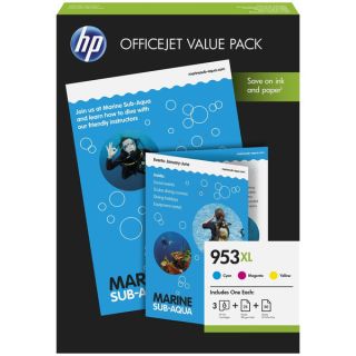 1CC21AE / 953XL - cartouches de marque HP - multipack 3 couleurs : cyan, magenta, jaune