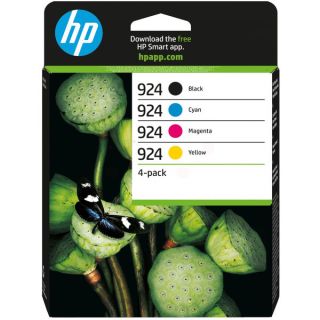 6C3Z1NE / 924 - cartouches de marque HP - multipack 4 couleurs : noire, cyan, magenta, jaune