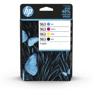 6ZC70AE / 963 - cartouches de marque HP - multipack 4 couleurs : noire, cyan, magenta, jaune