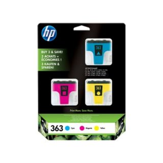 CB333EE / 363 - cartouches de marque HP - multipack 3 couleurs : cyan, magenta, jaune